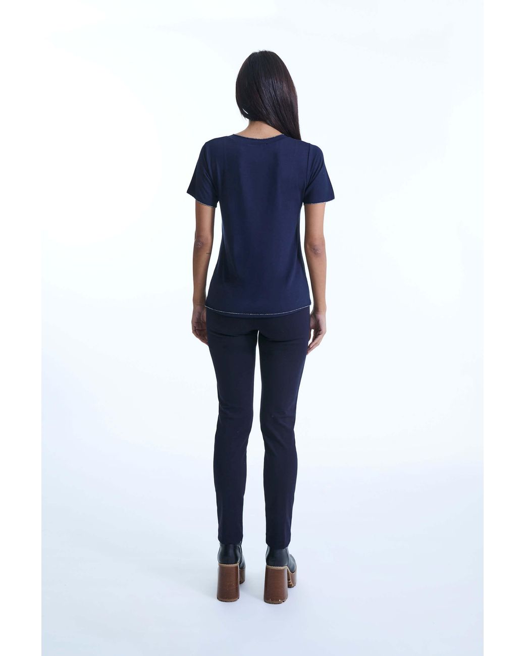 James Lakeland Blue V-Neck T-Shirt