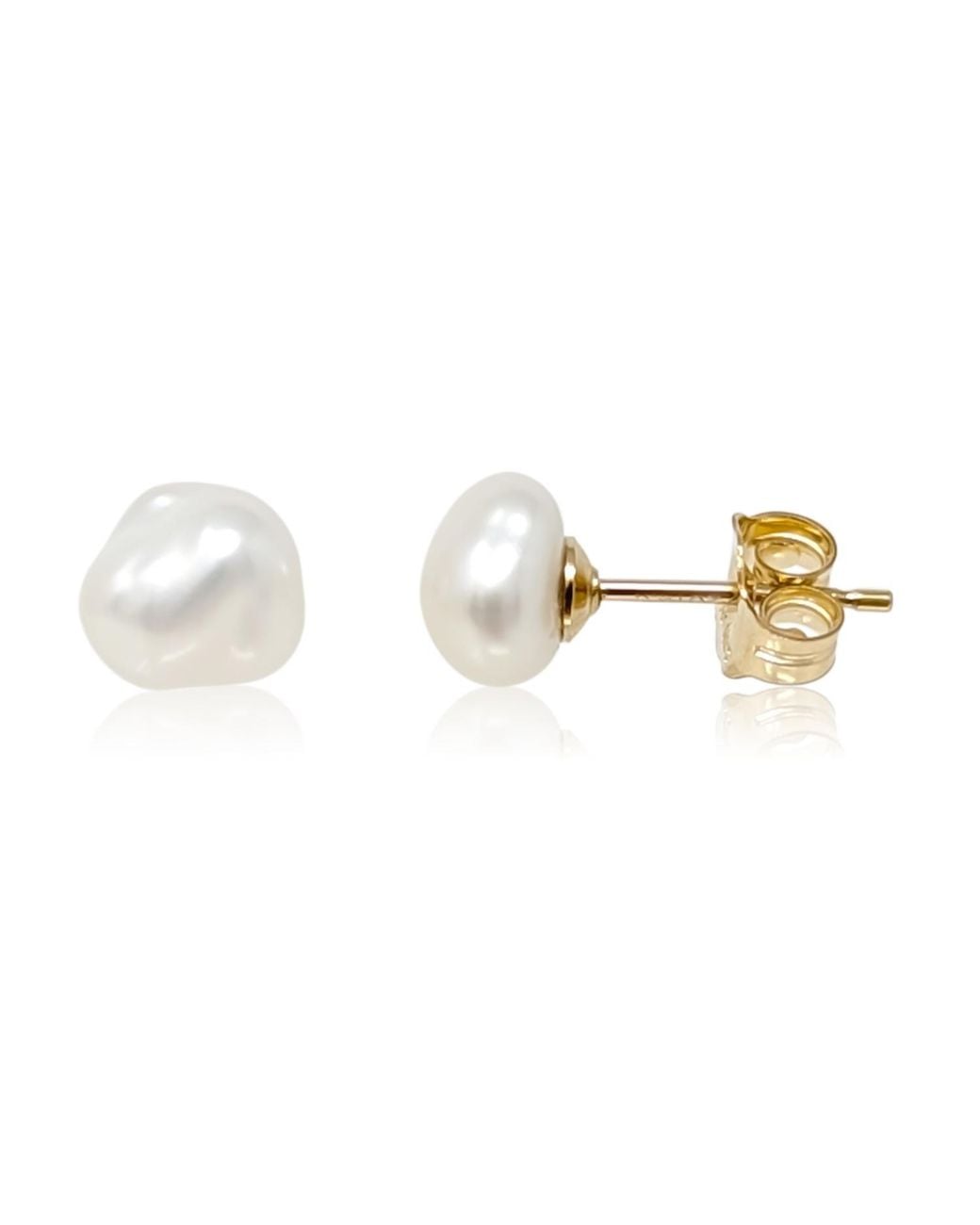 Kiri & Belle Metallic Mini Dot Keshi Pearl Filled Stud Earrings