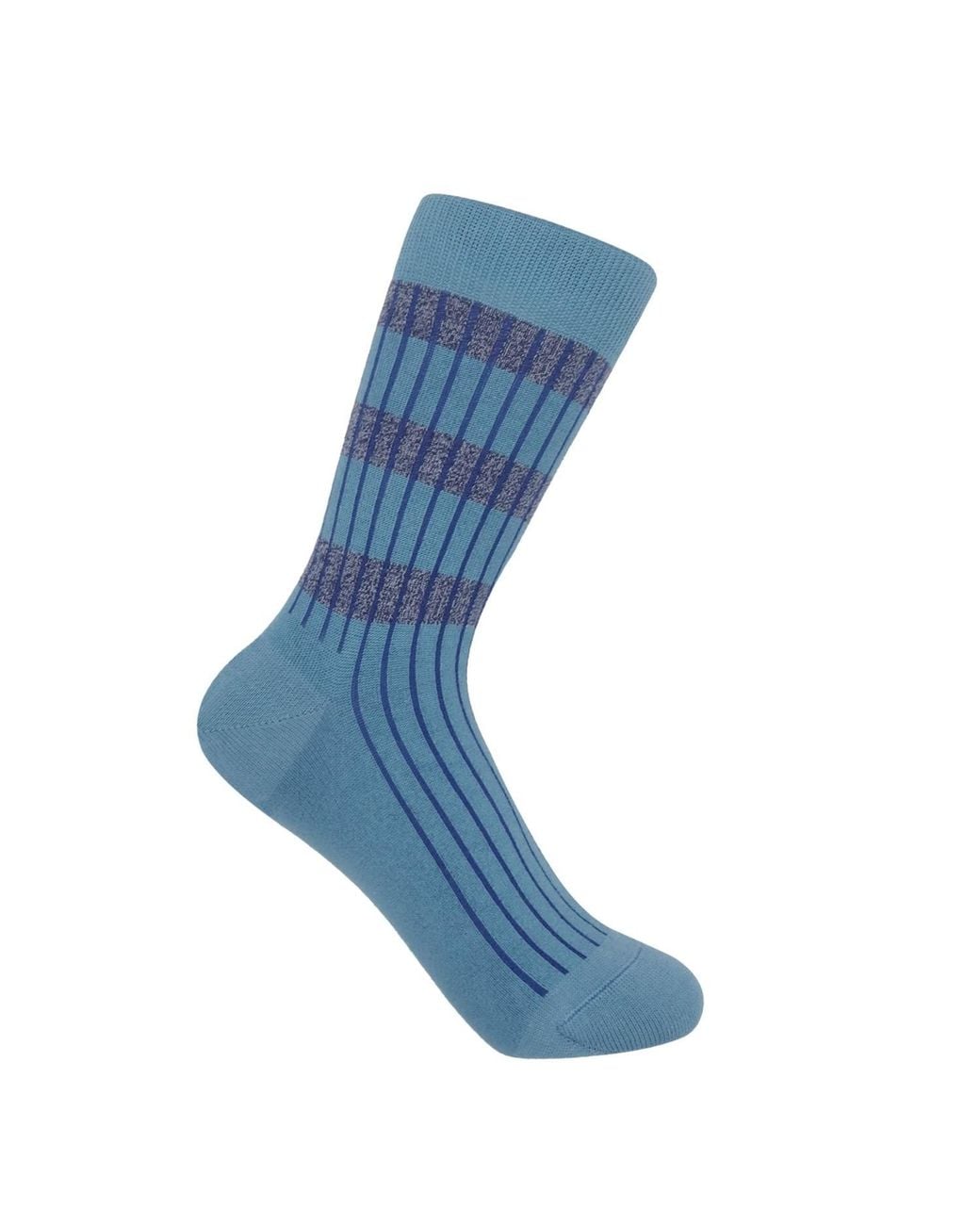 Peper Harow - Made in England Blue Old School Luxury Crew & Trainer Socks Bundle