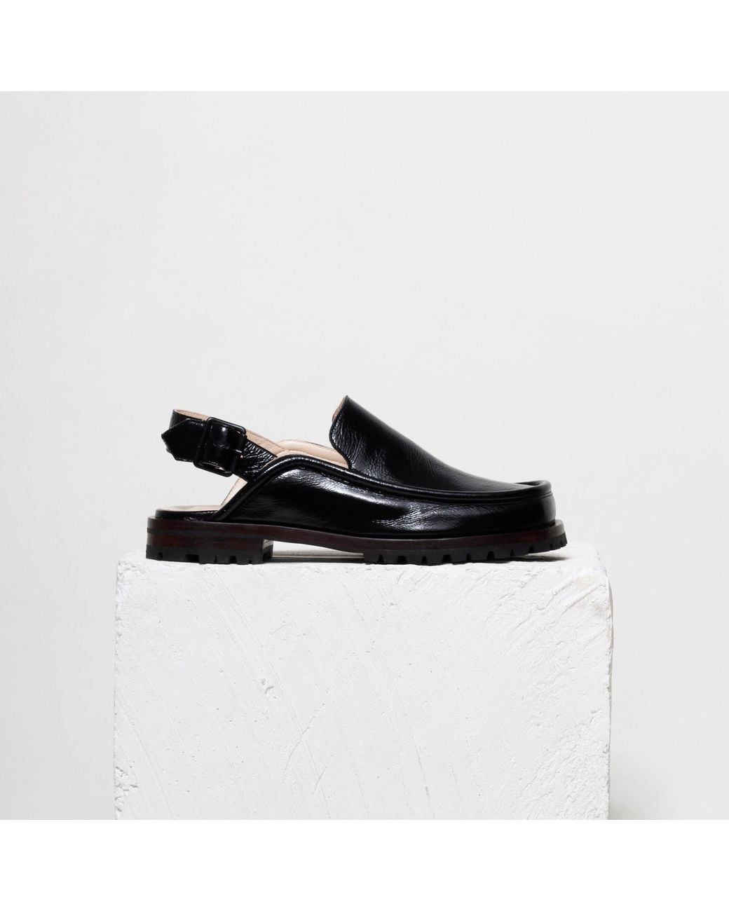 Mafalda Black Dominic Patent Leather Loafer