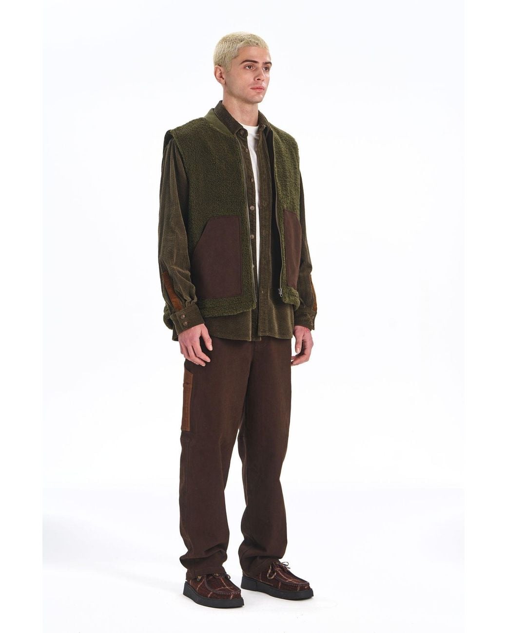 Komodo Green Jamie Recycled Fleece Gilet for men