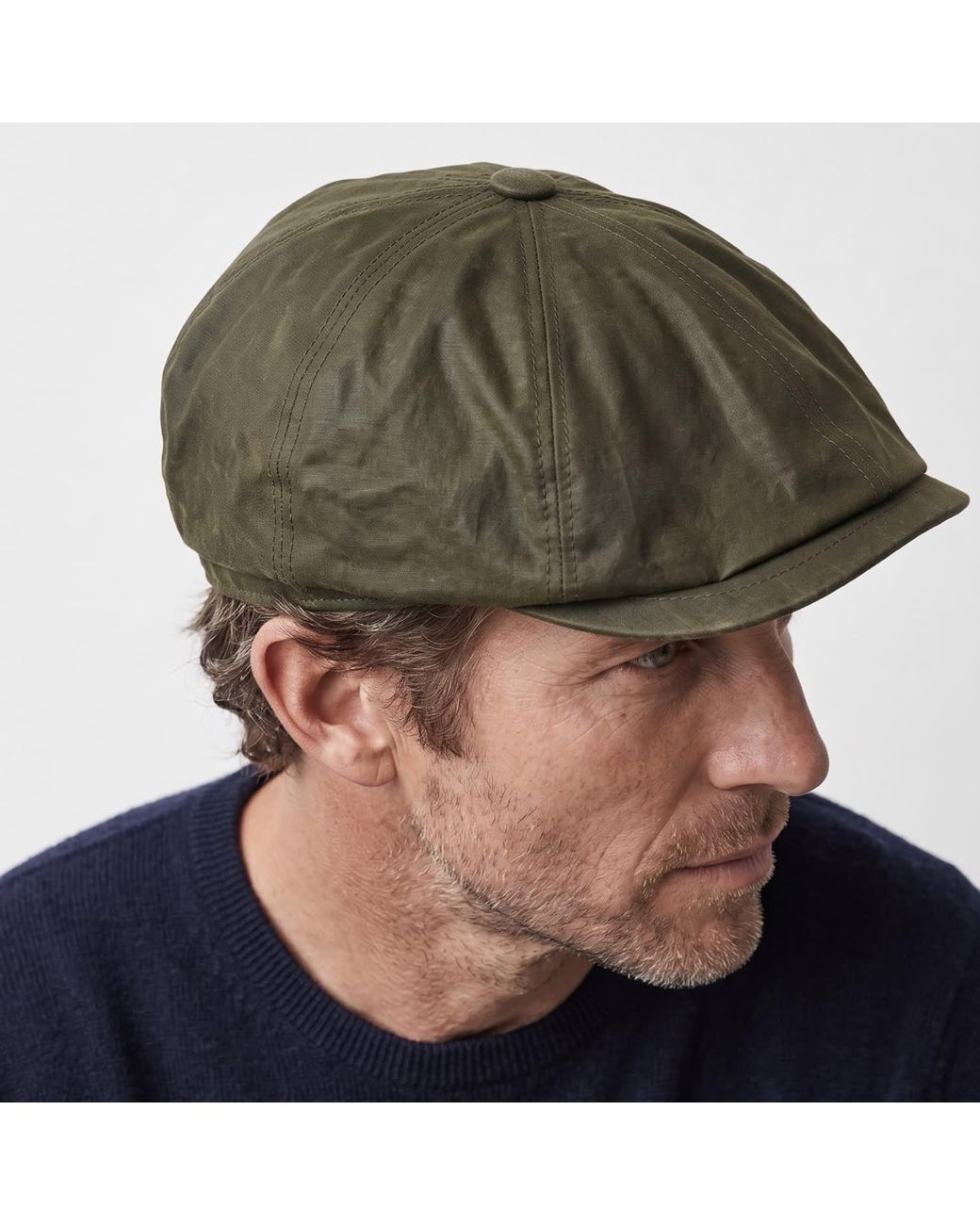 Dasmarca Hats Green Josh Italian Waterproof Newsboy Bakerboy Cap for men
