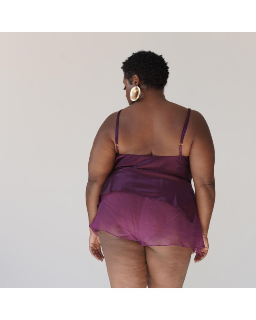 Je Mérite (I Deserve) Purple Silk Chiffon Tap Short
