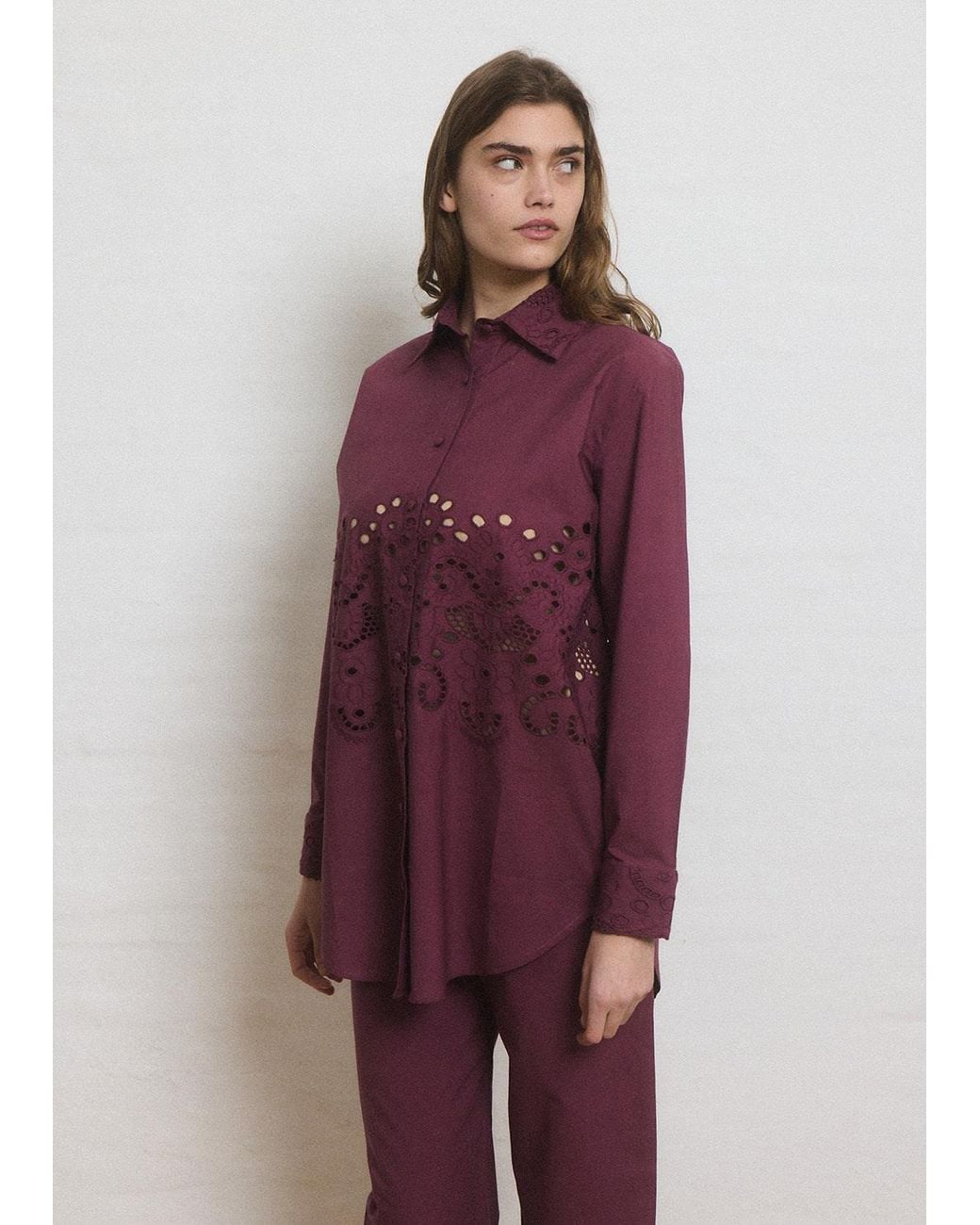 Helmstedt Purple Elsie Blouse