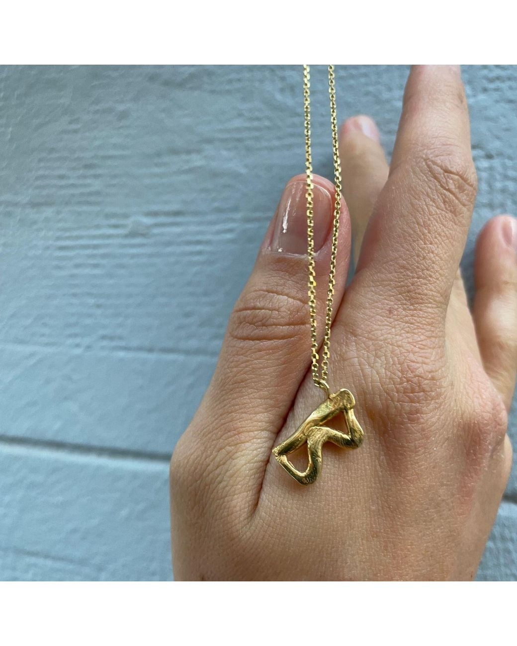 Karen Hallam Metallic Initial Necklace Plated