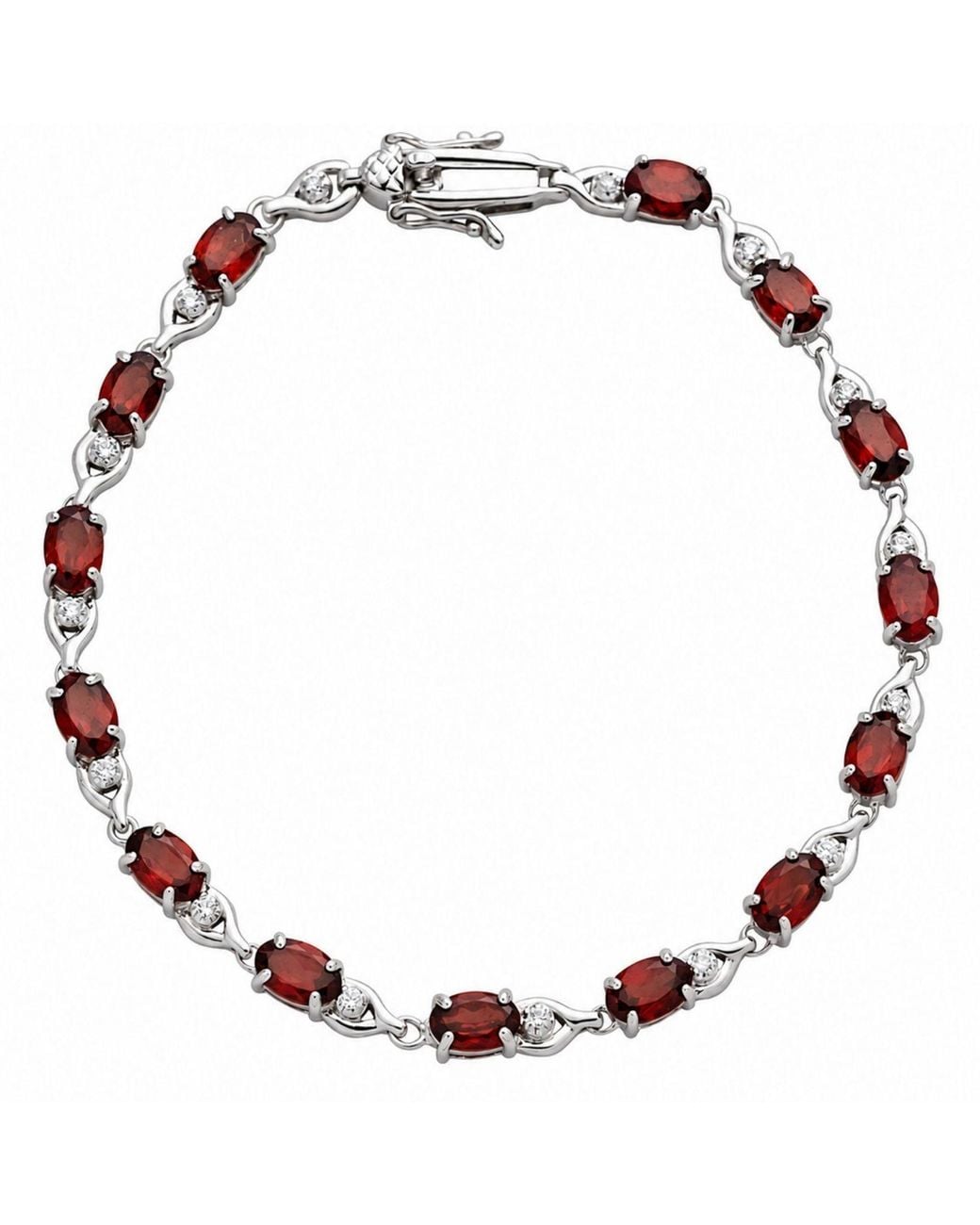 Belinda Jewelz Red Elora Garnet Vintage Tennis Bracelet