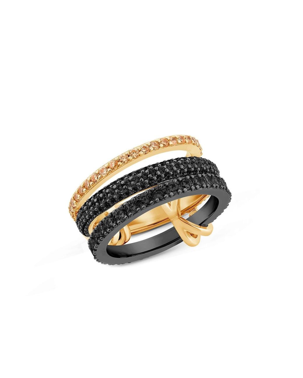 SALLY SKOUFIS Multicolor Cyclic Ring With Made Diamonds