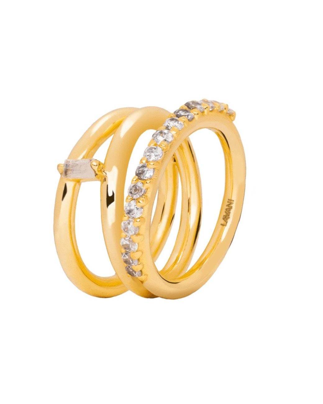 Lavani Jewels Multicolor Goldplated Idol Ring