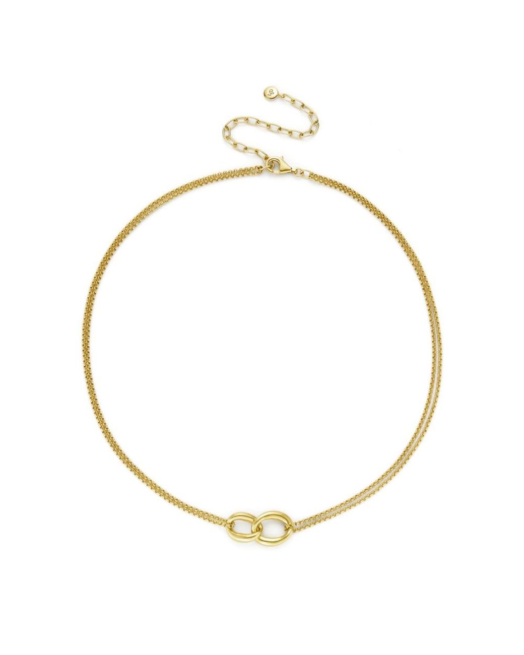 Dinny Hall Metallic Wave Double Link Necklace