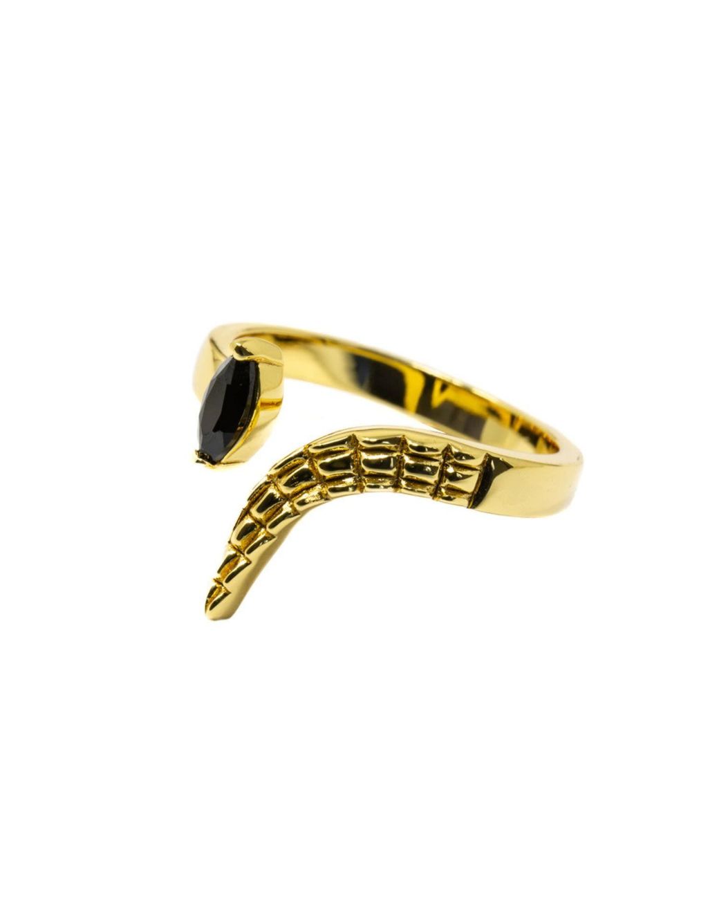 NASI SILVER Yellow Croctail Ring- Onyx