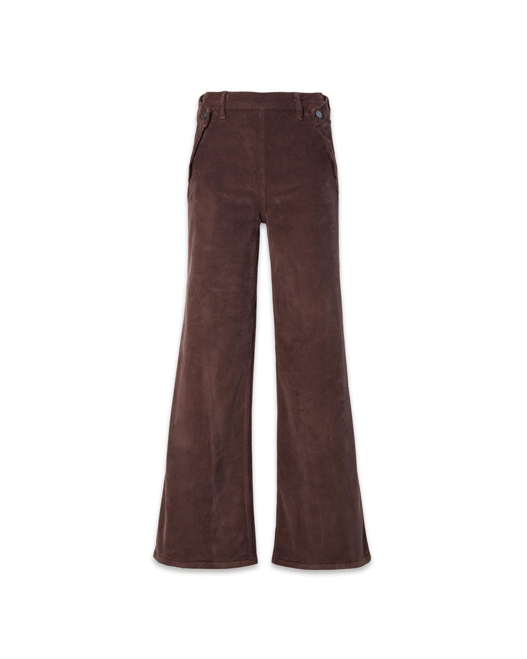 NOEND Brown Dina High Waisted Wide Corduroy