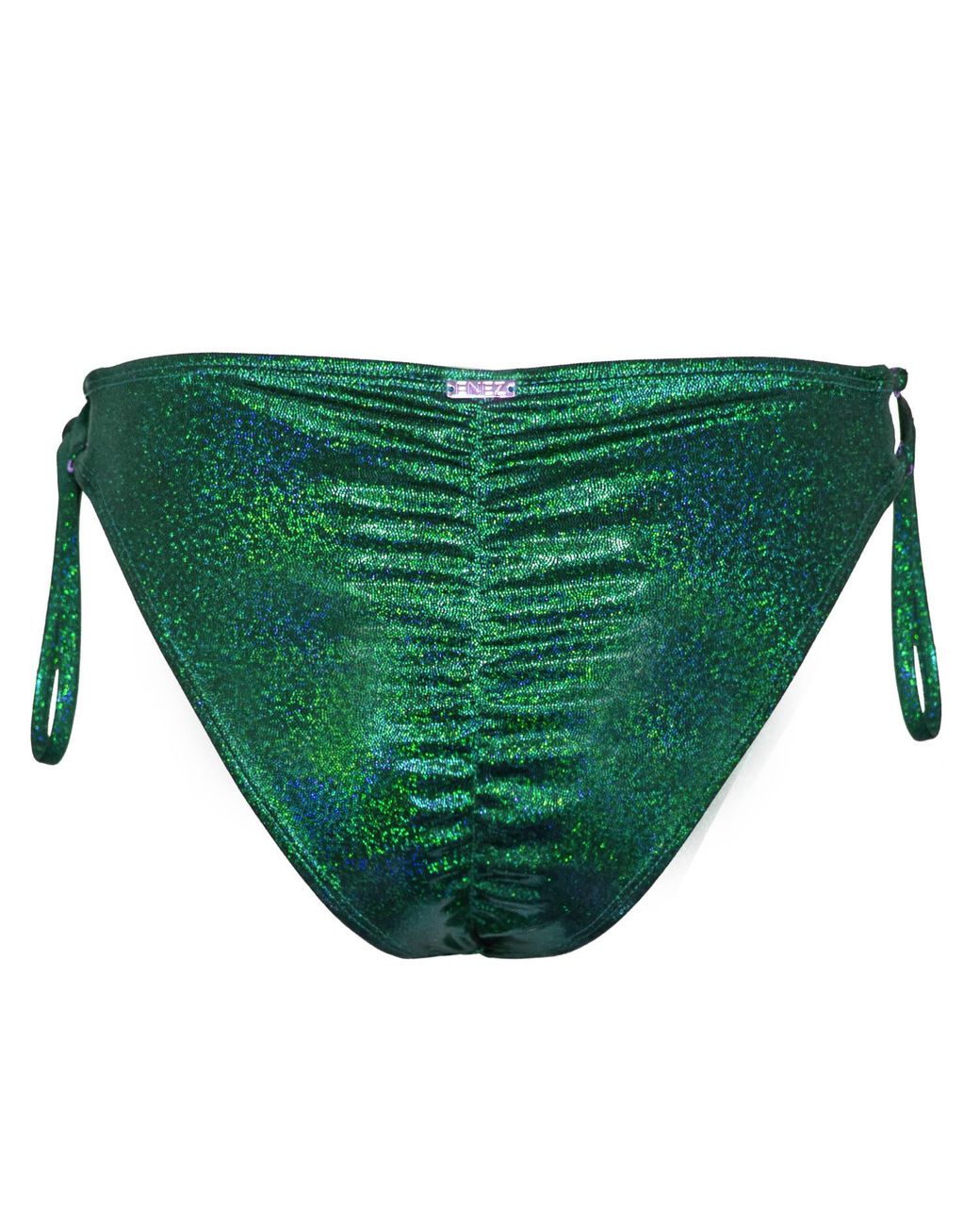Enez Swim Green Eden Adjustable Scrunch Bikini Bottom