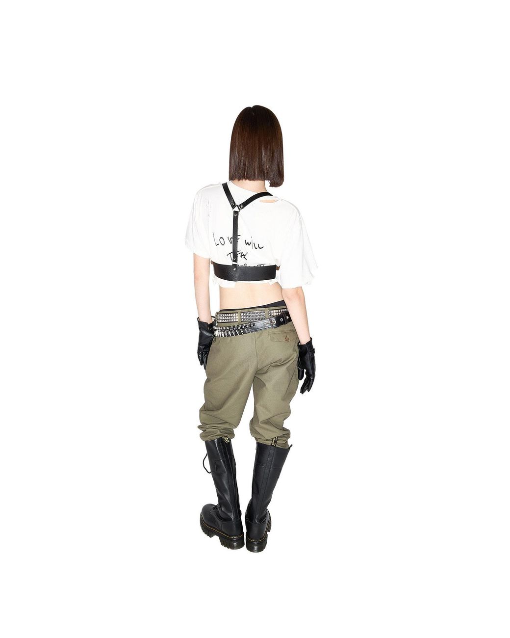 Come on White Joy Division Love Will Tear Us Apart Cropped Tee — Distressed for men