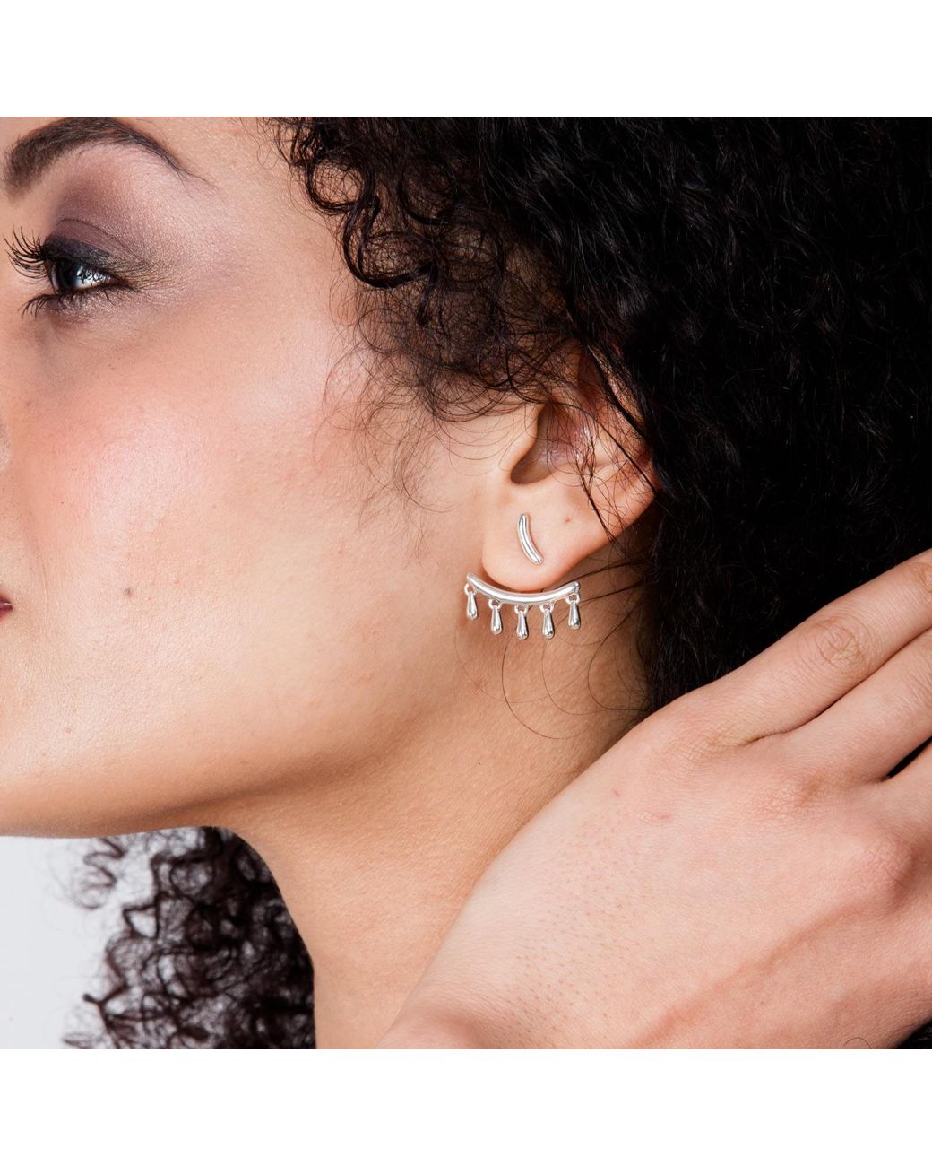 Lucy Quartermaine Metallic Multi Drop Ear Jackets