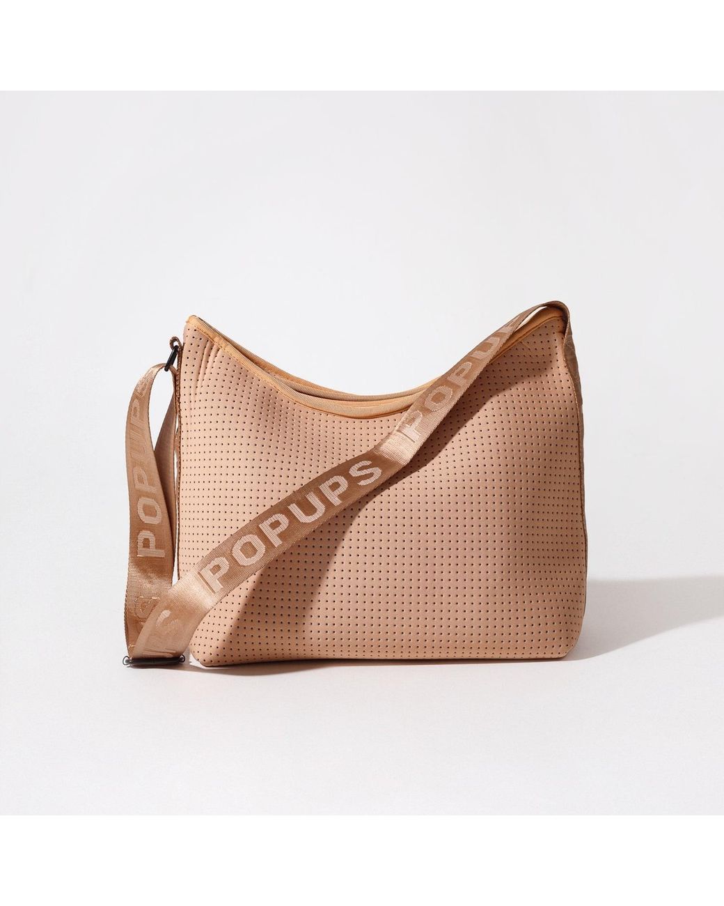 Pop Ups Brand Brown Neutrals Hobo Crossbody Bag Tan