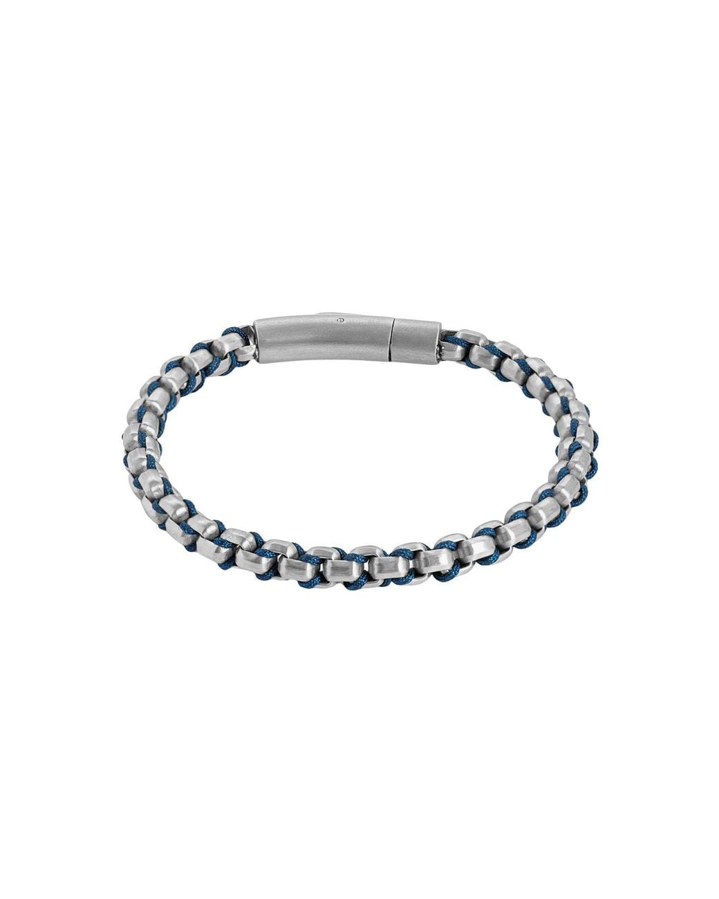 Tateossian Blue Thompson Box Chain Bracelet for men