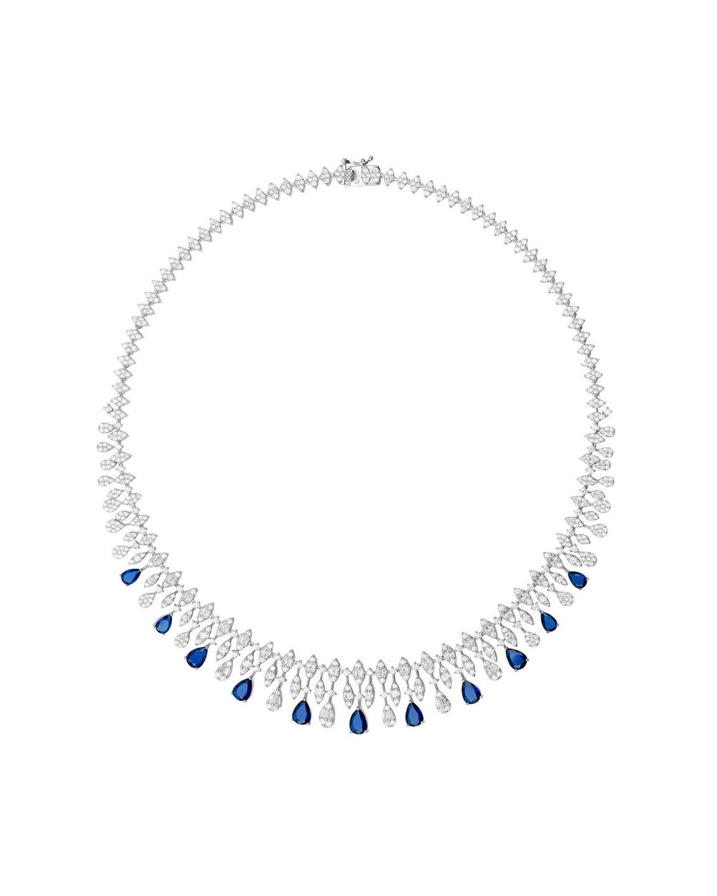Latelita London Metallic Duchess Sapphire Statement Necklace