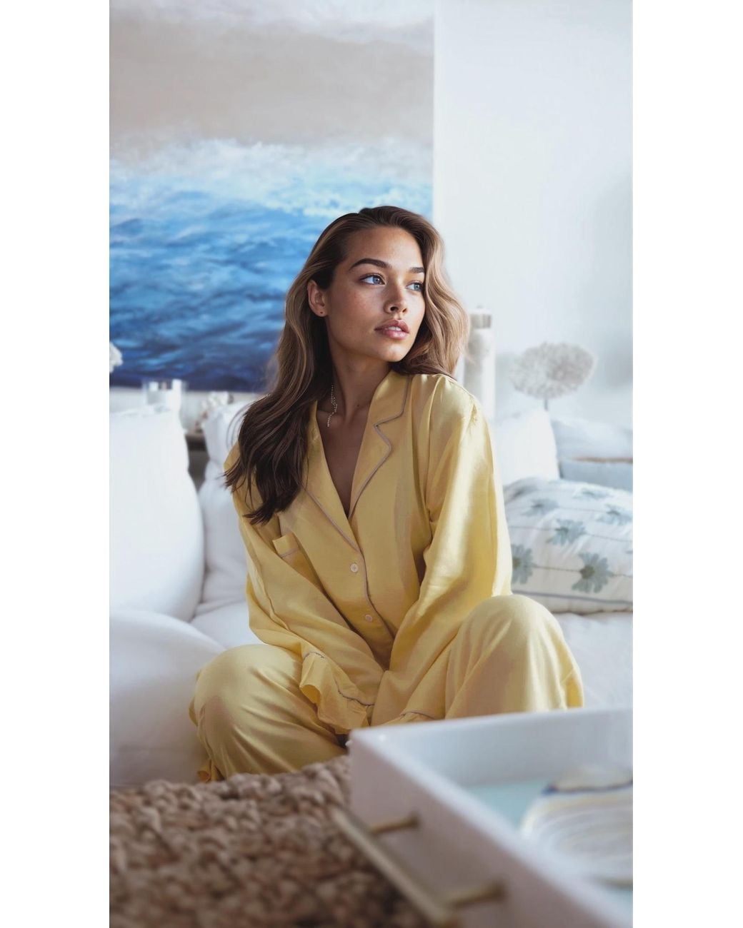 Carolina Benoit Yellow Luxury Bamboo Pajama Set