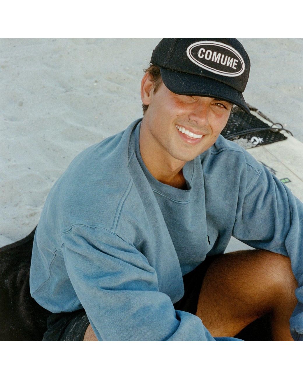 Comune Black Patch Active Trucker Hat for men