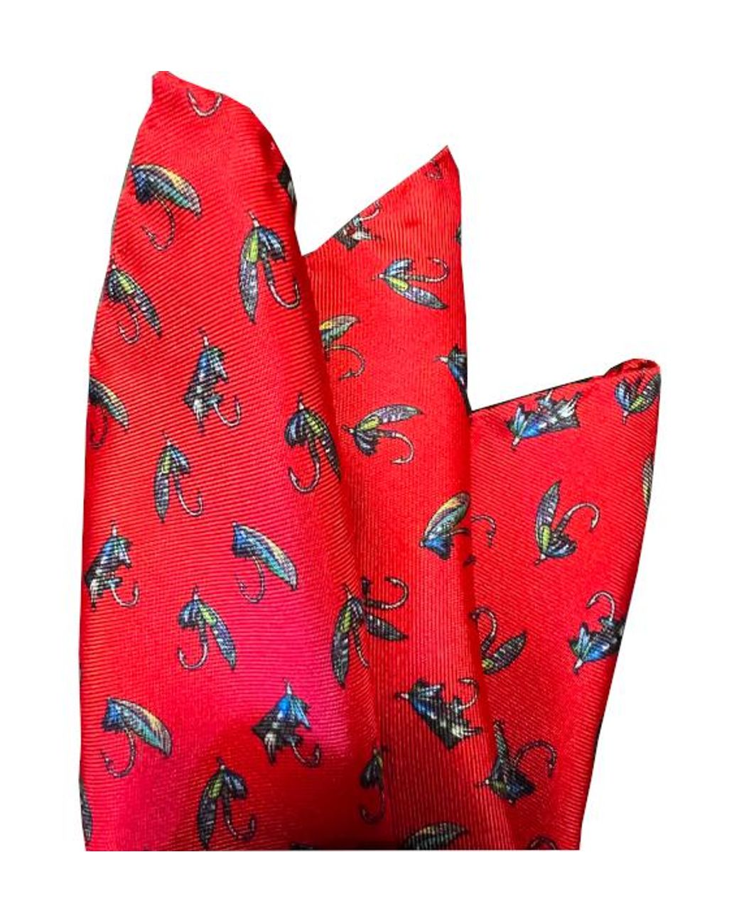 Lazyjack Press Red Show Me Your Fly Pocket Square for men