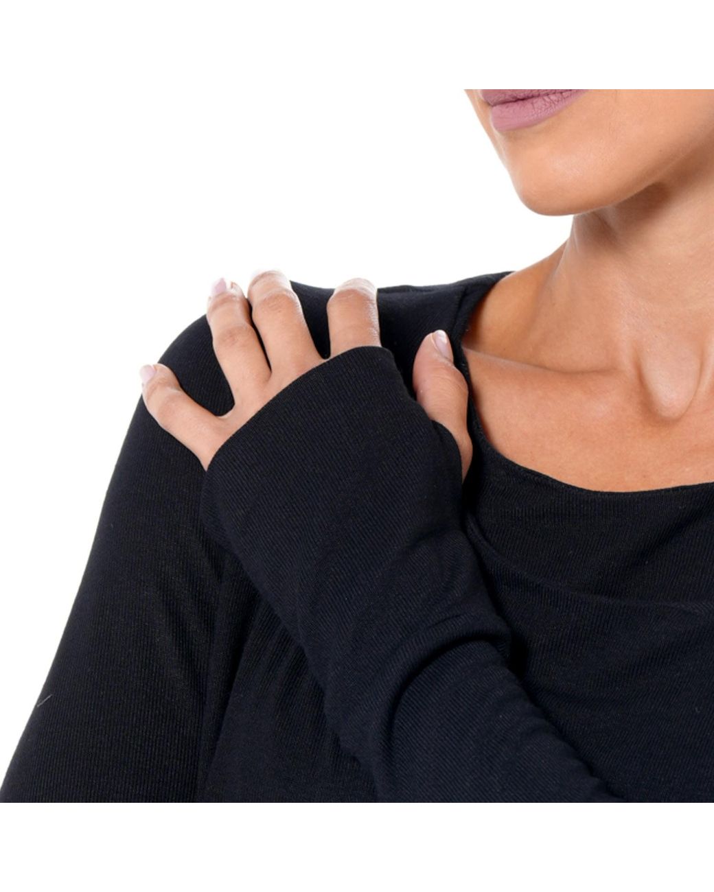 Metamorph Blue Asymmetric Long Sleeve Top