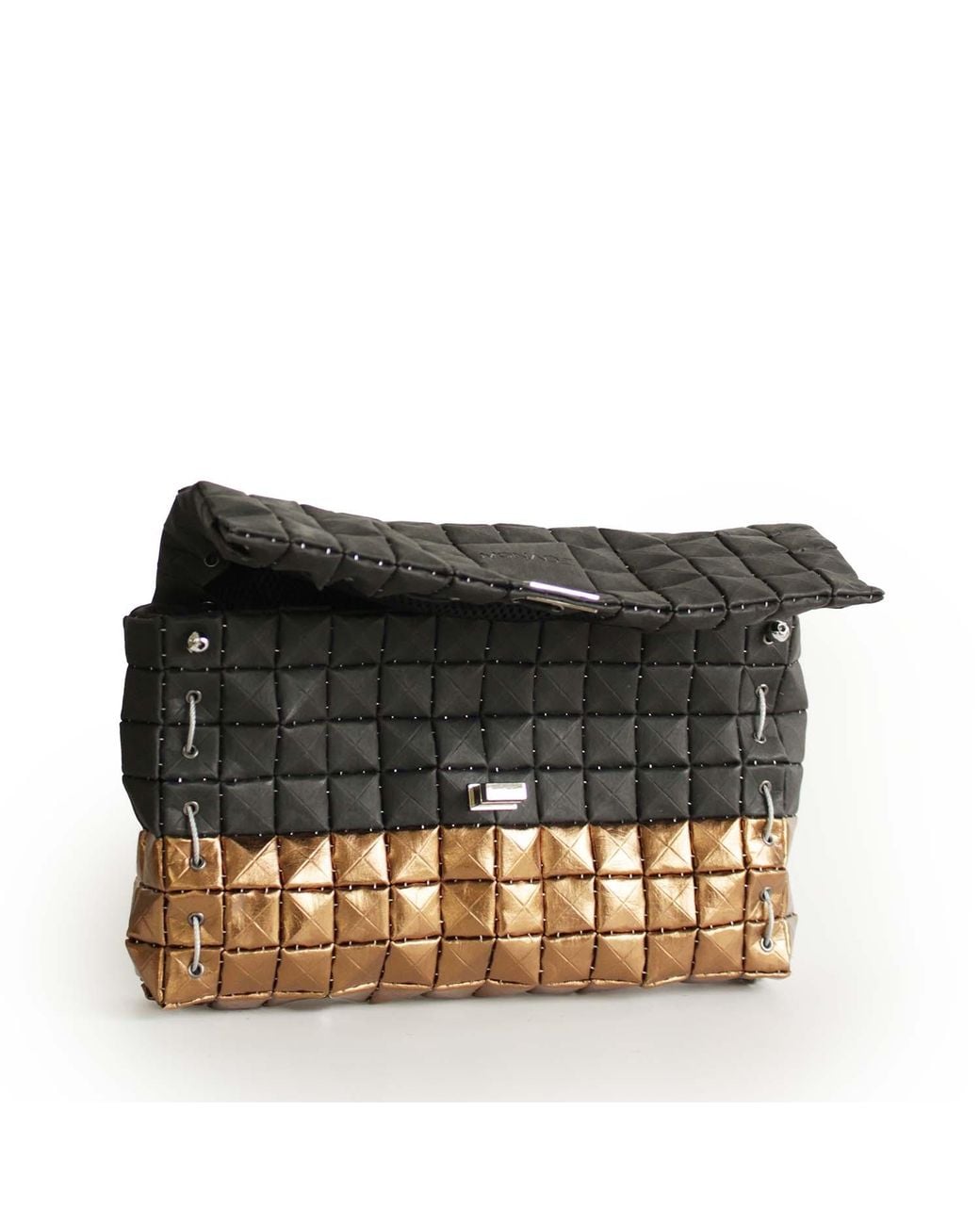 Monade Black Clutch Bag Duo & Bronze