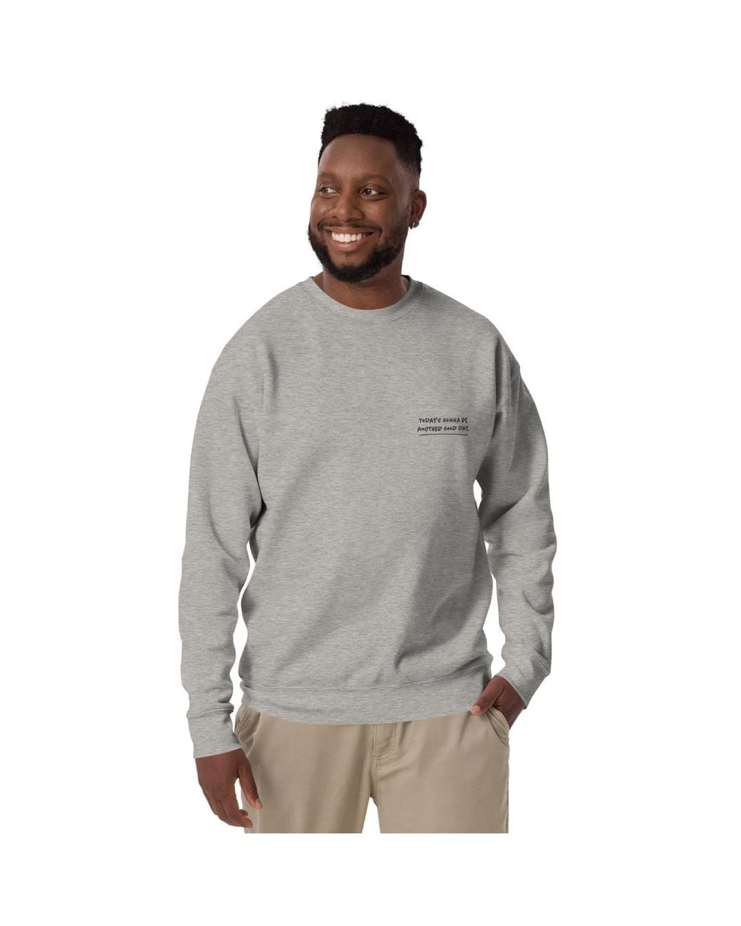Anchor and Crew Gray Heather Snake Another Good Day Cotton Blend Sweatshirt