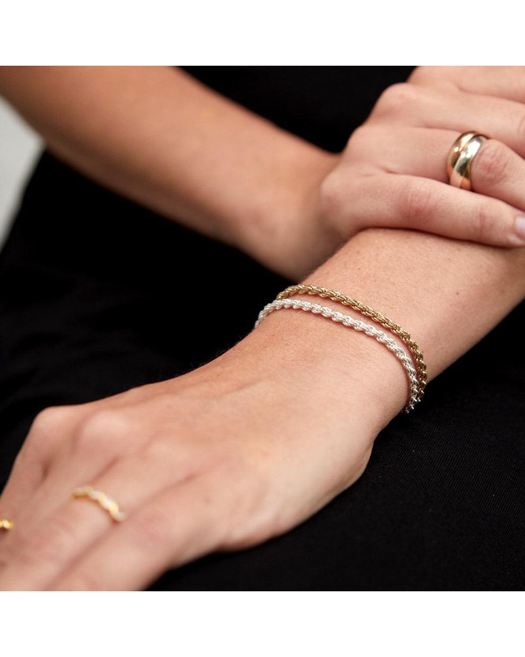 Auree Jewellery Metallic Alhambra Vermeil Rope Bracelet