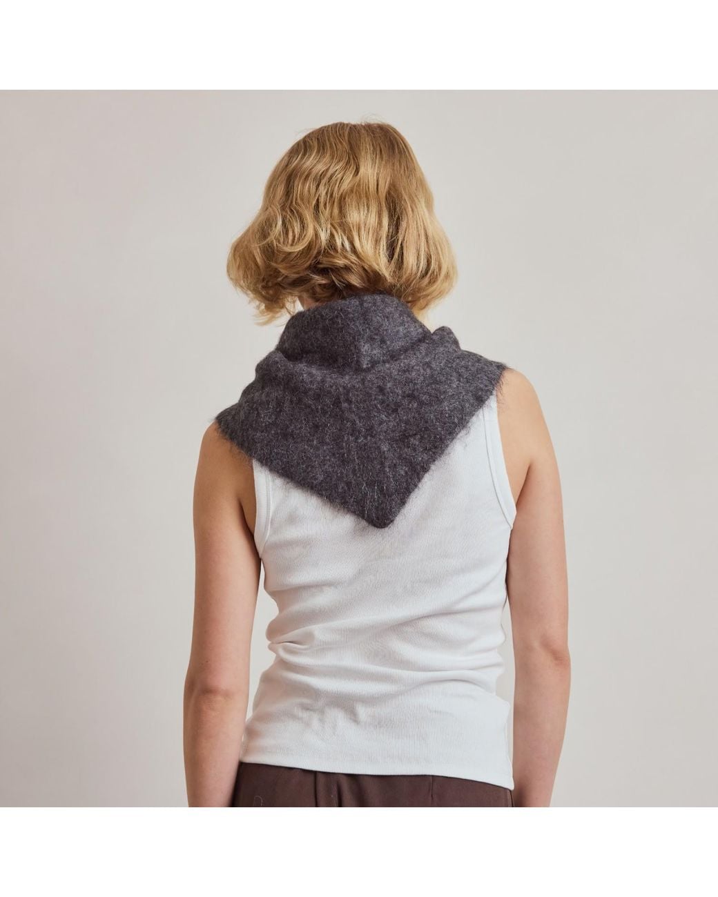 Arctic Fox & Co. Black Alpaca Triangle Scarf