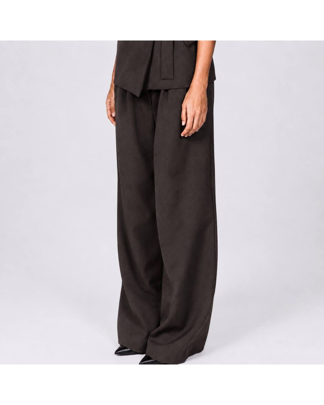 Elamins Brown Wide-Leg Trousers