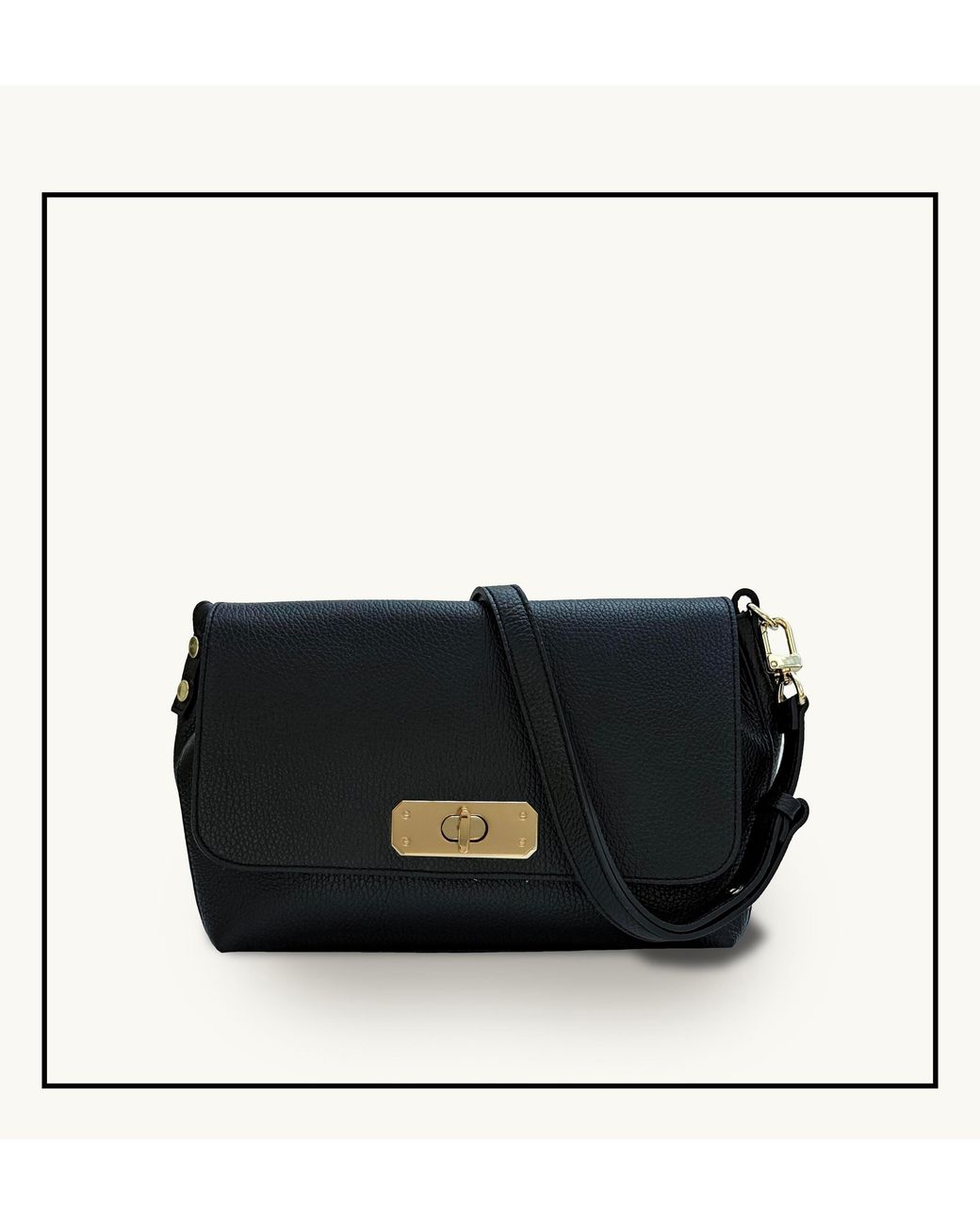 Apatchy London Black The Maisie Maxi Leather Bag