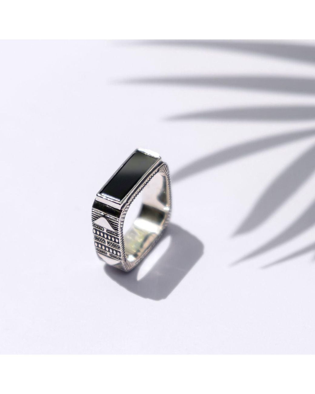 Charlotte's Web Jewellery Black Zapoteca Signet Ring for men