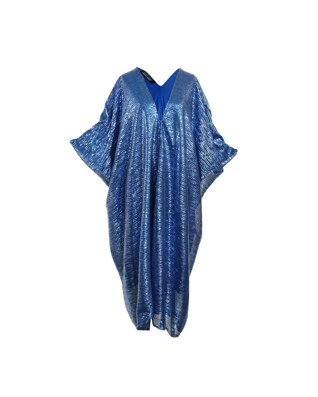 Jennafer Grace Blue Royal Sequin Caftan