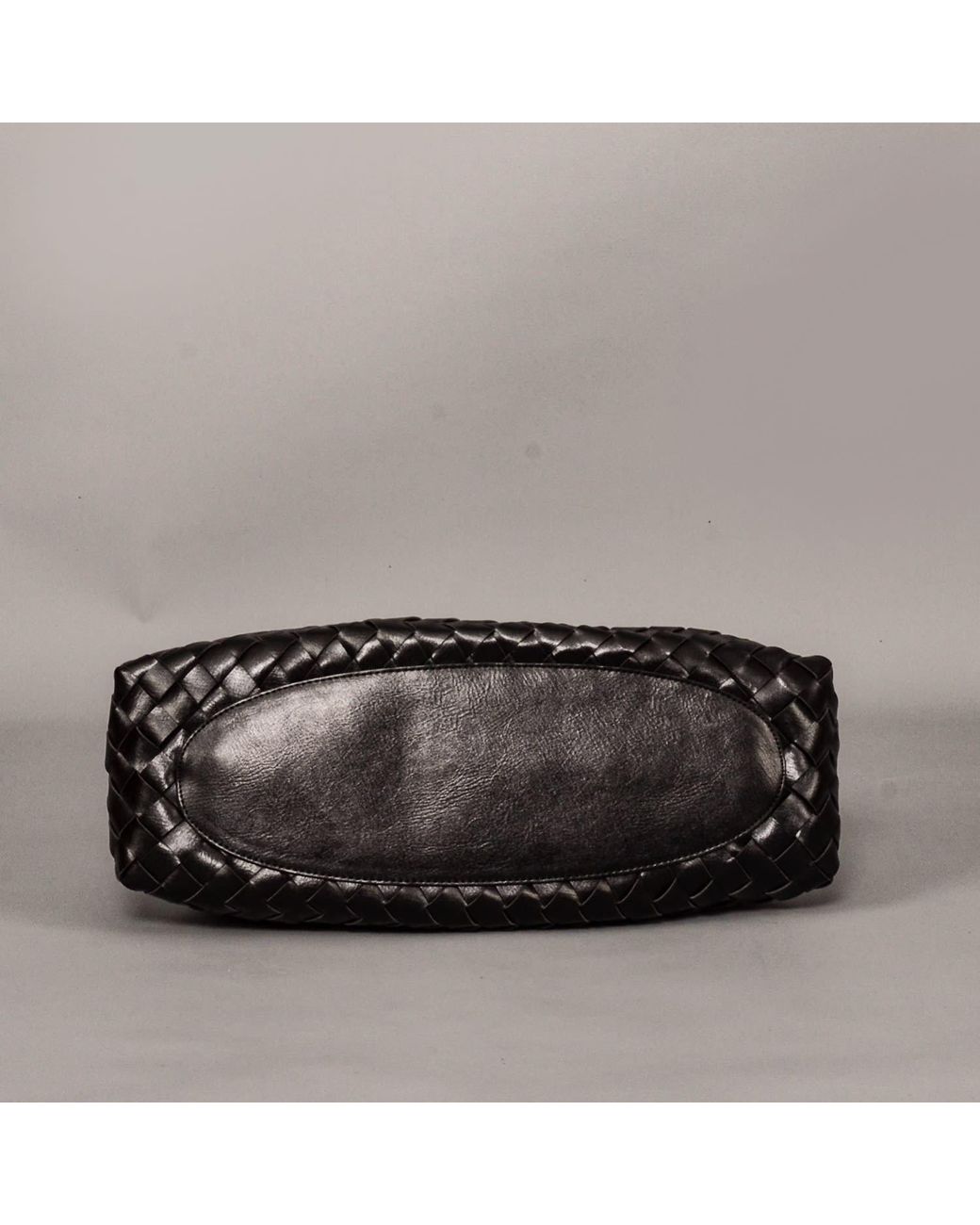 Rimini Black Hand Woven Shoulder Bag 'Donna'