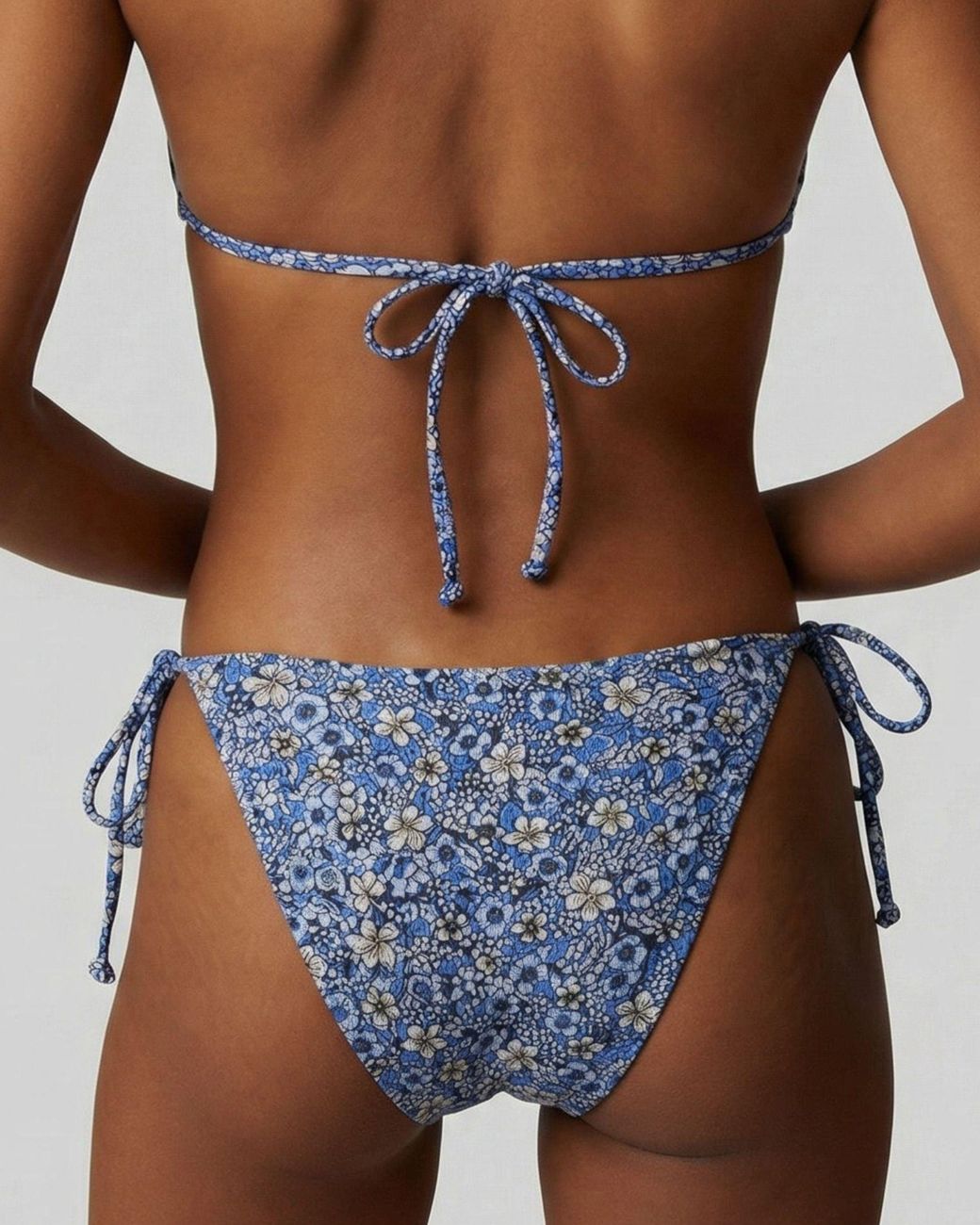 Lords of Harlech Blue Bonita Floral Field Bikini Bottom