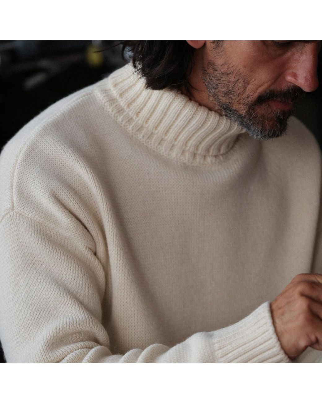 Paul James Knitwear White Neutrals The Modern Submariner for men