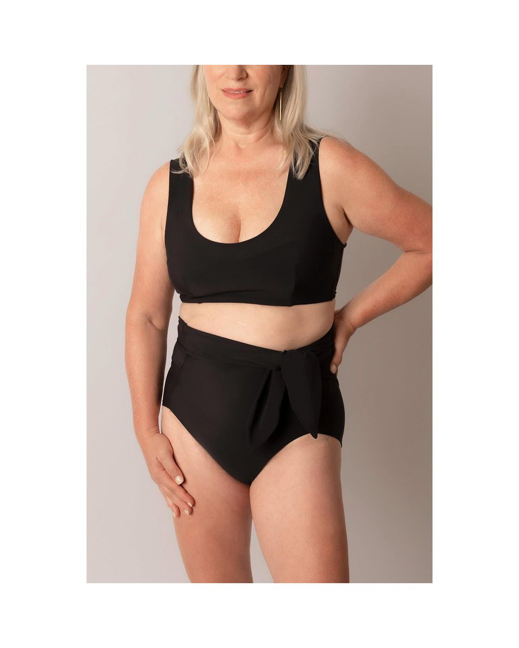 Serotone Swim Black Low Cut Tie Bottoms