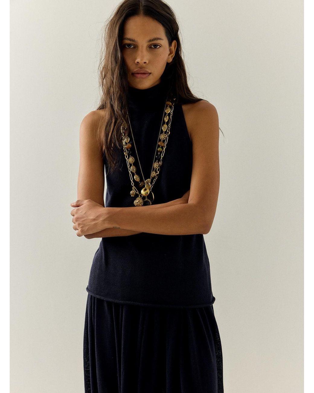 Sita Nevado White Dark Coal Necklace