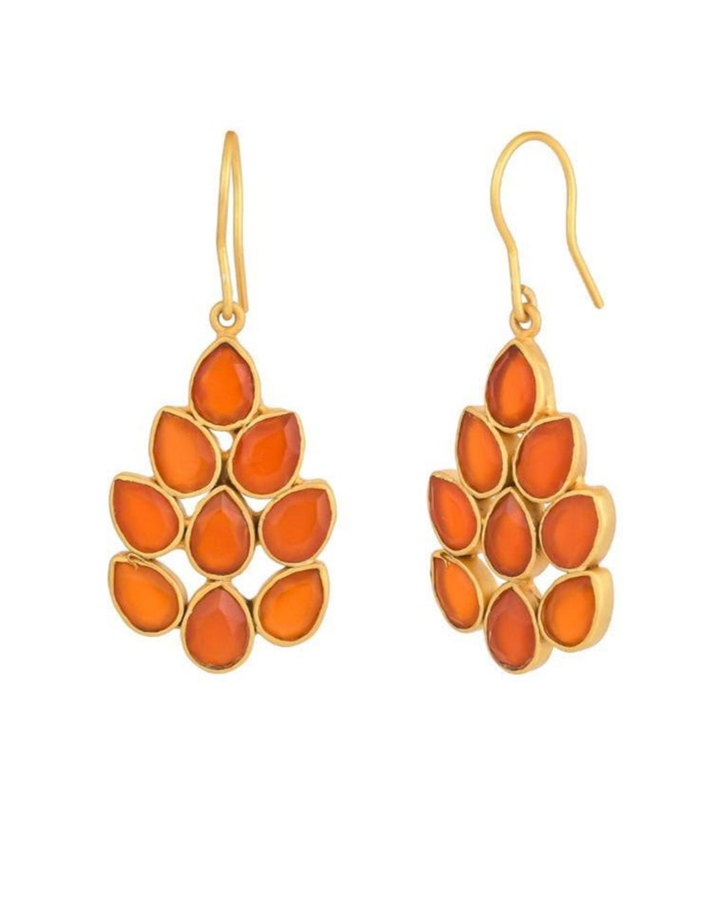 Opium Jewels Orange Peacock Tail Drops