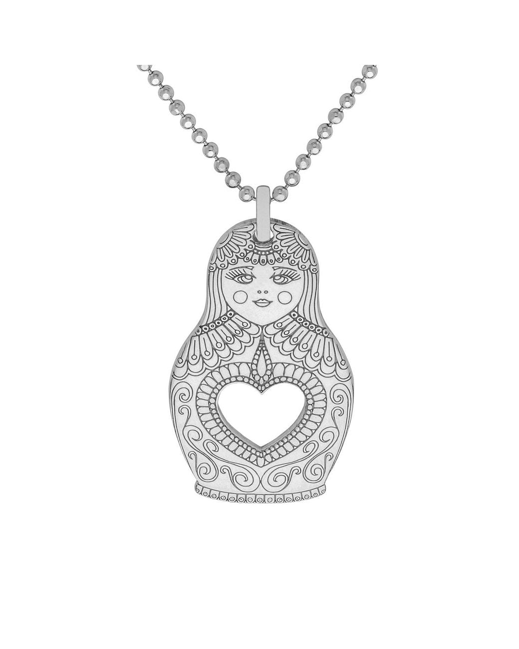 CarterGore Metallic Small Russian Doll Necklace