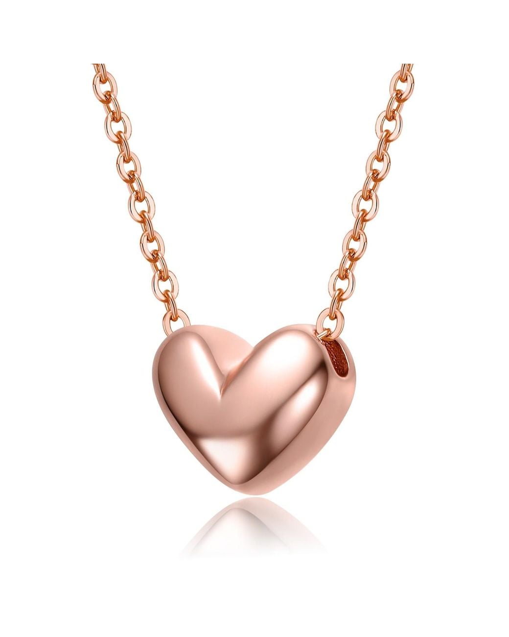 Genevive Jewelry Metallic Rachel Glauber Teens Plated Minimalist Heart Pendant Necklace