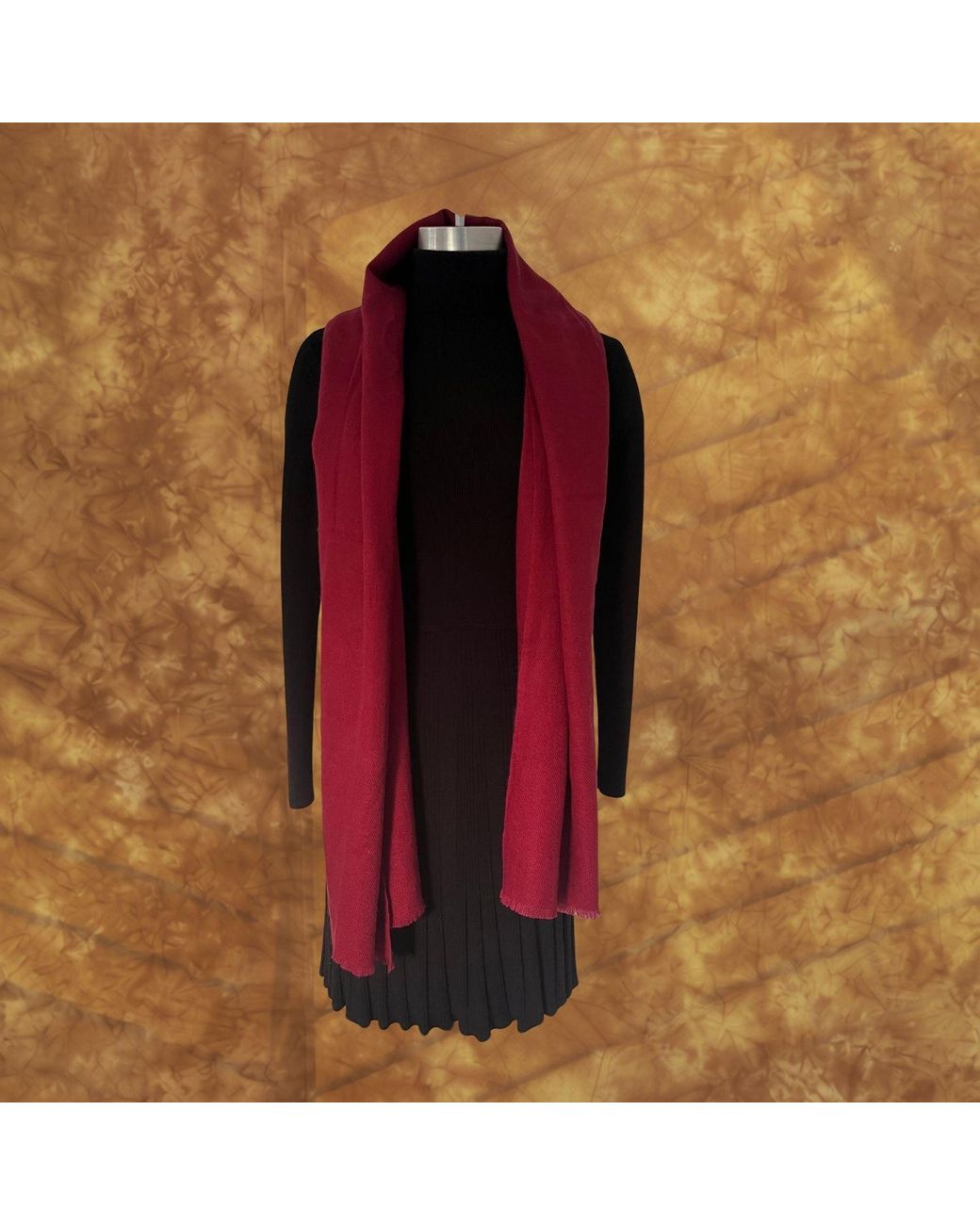Heritagemoda Red Pure Cashmere Large Scarf