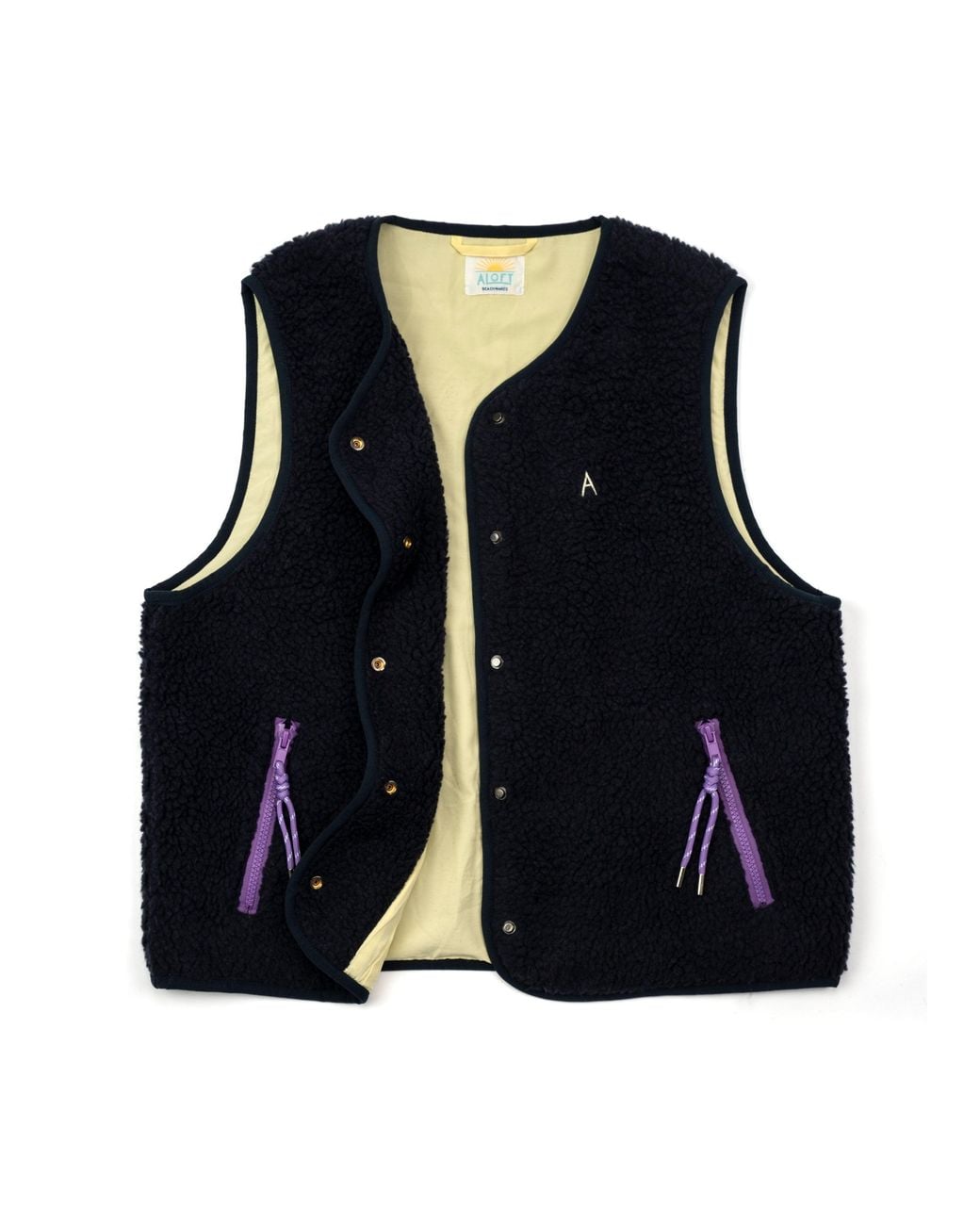 ALOFT Black Windproof Fleece Gilet