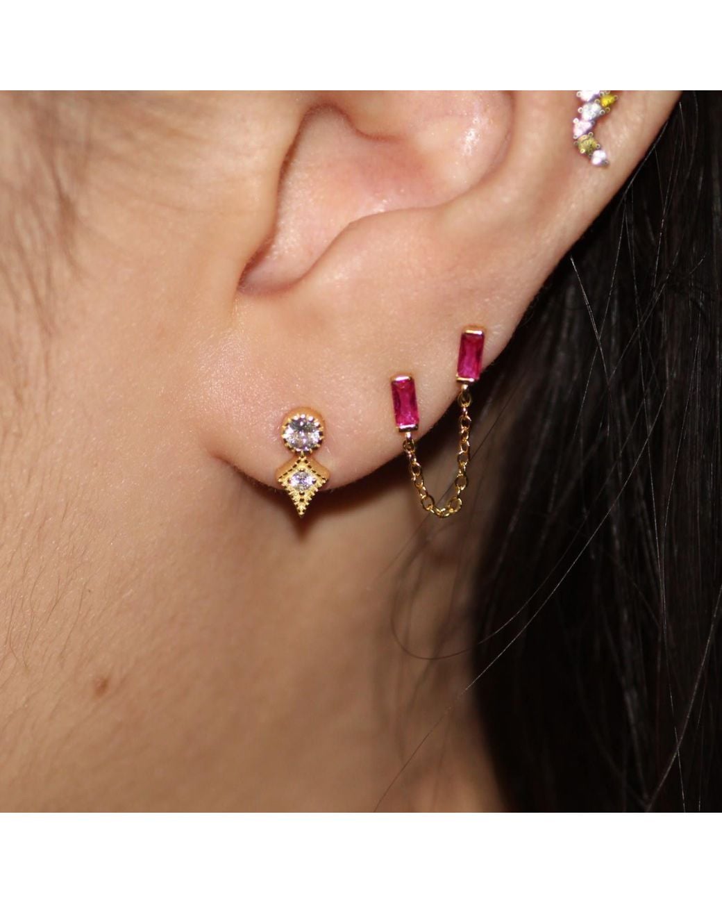 VicStoneNYC Fine Jewelry Metallic Antique Stud Earrings