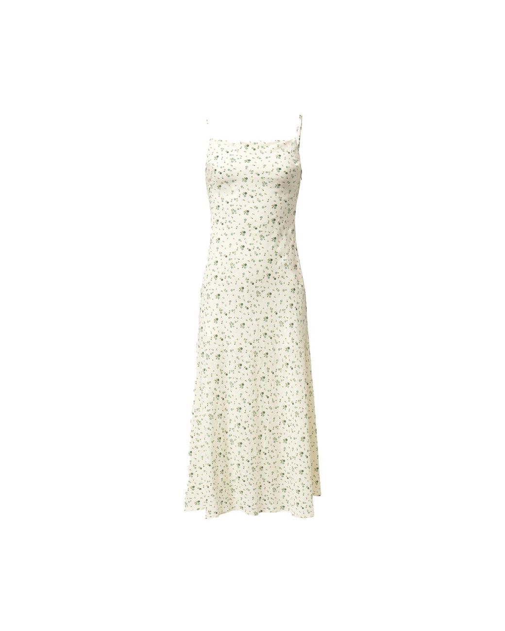 Audrey Vallens White Neutrals Bloom Slip Dress