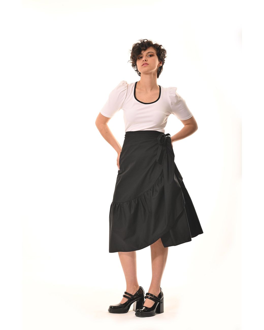 Frock Tales Gray Belle Top With Scoop Neck