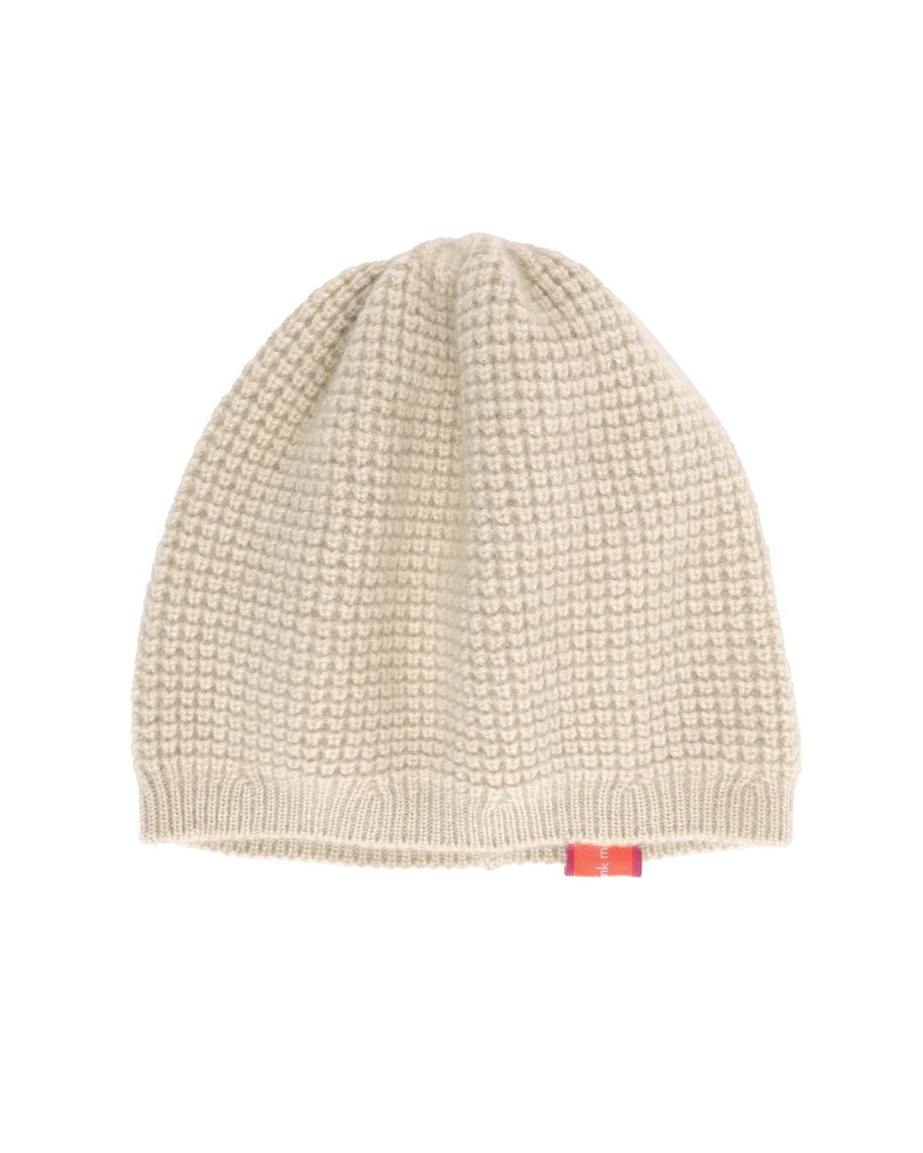 Pink Maharani Natural Knitted Winter Beanie – Ivory