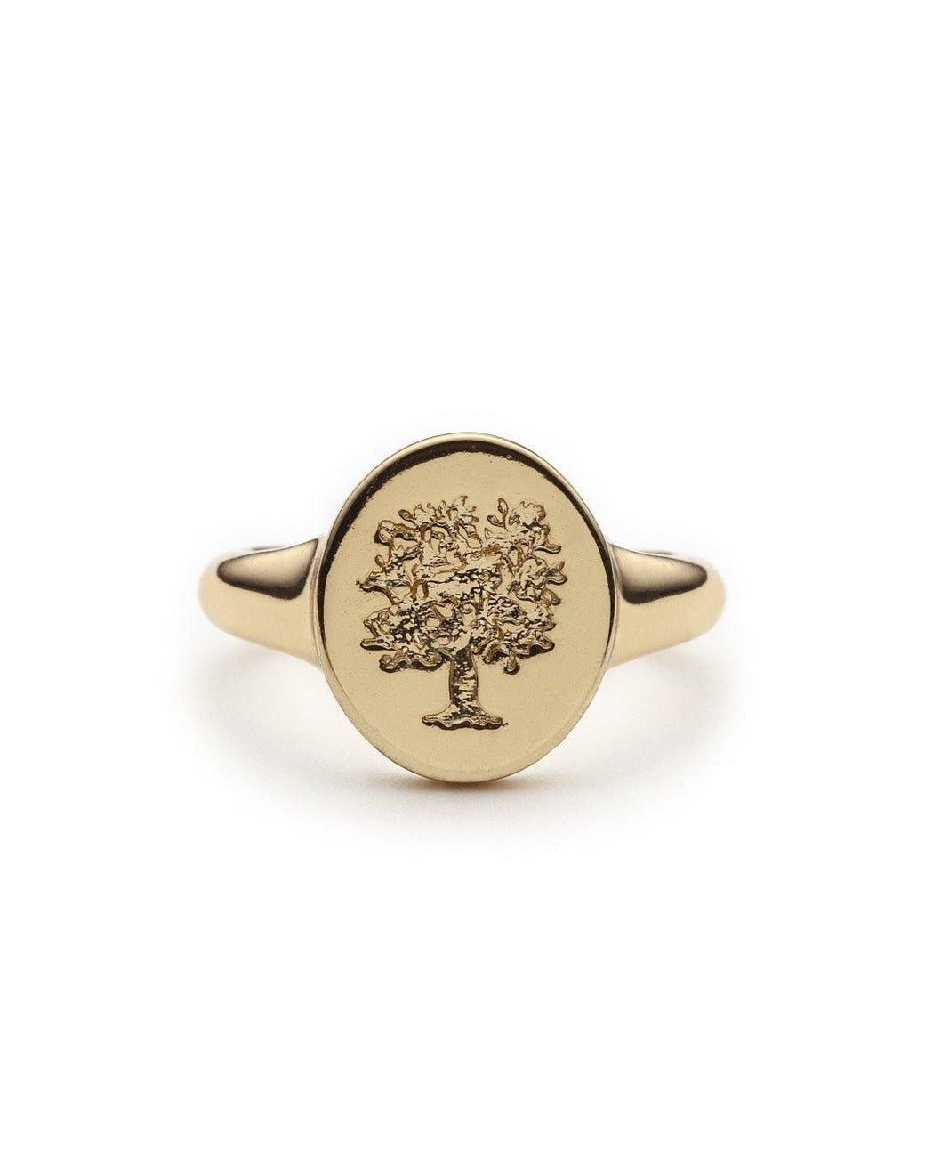With Love Darling Metallic Tree Of Life Signet Ring