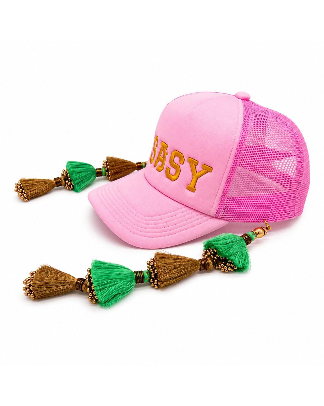 Julia Clancey Pink Sassy Tassel Dorado Trucker Cap