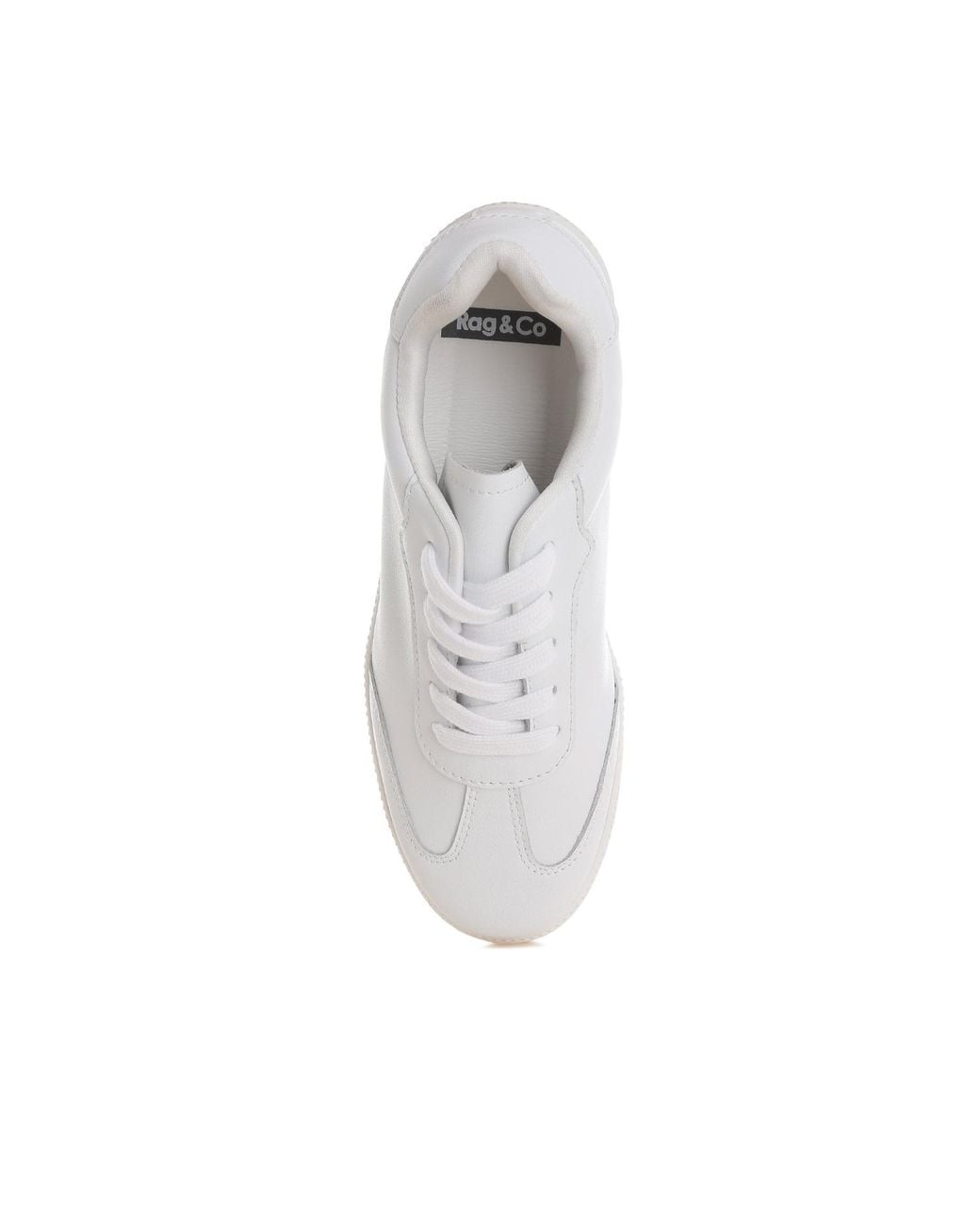 Rag & Co White Bostonia Real Leather Casual Sneakers